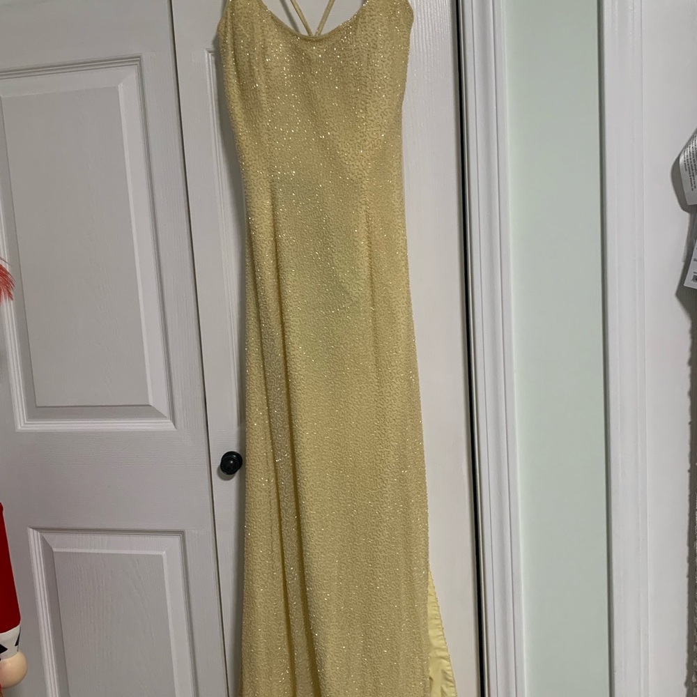 Yellow Shimmery Prom Dress